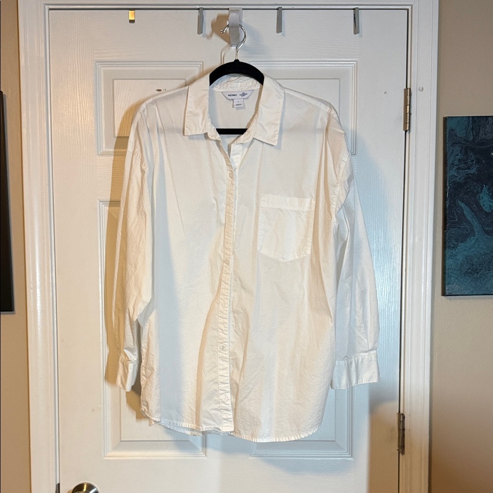 Old Navy Women's White Button Down Shirt